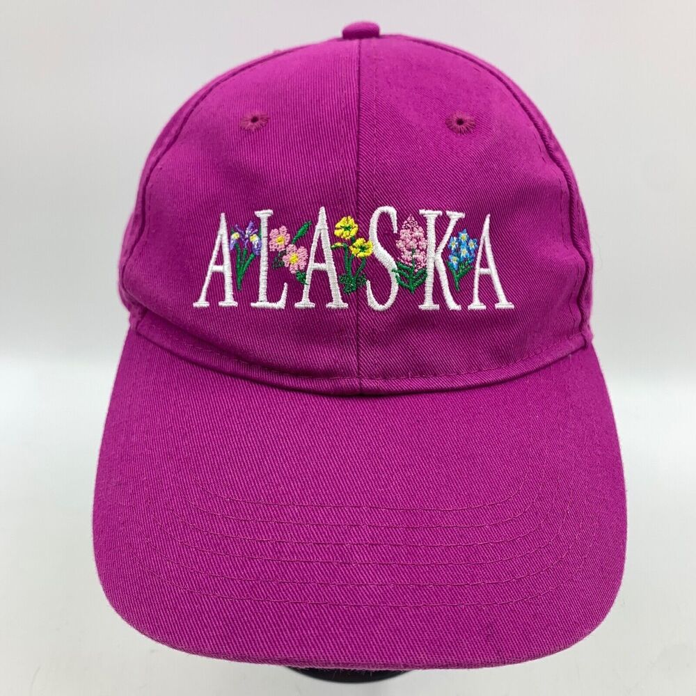 Arctic Circle Alaska Hat Adjustab Cottagecore Vacation Beach Outdoor Pink Floral
